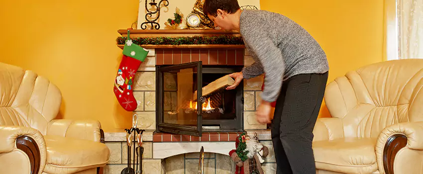 Rusted Metal Fireplace Restoration in Spartanburg, South Carolina